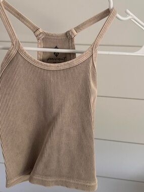FP Movement by Free People Ribbed Tank Top in Beige